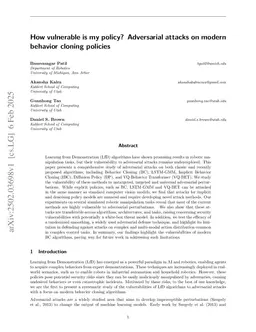 How Vulnerable Is My Learned Policy? Universal Adversarial Perturbation Attacks On Modern Behavior Cloning Policies