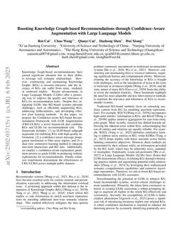 Boosting Knowledge Graph-based Recommendations through Confidence-Aware Augmentation with Large Language Models