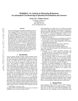 MultiQ&A: An Analysis in Measuring Robustness via Automated Crowdsourcing of Question Perturbations and Answers
