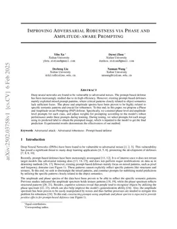 Improving Adversarial Robustness via Phase and Amplitude-aware Prompting