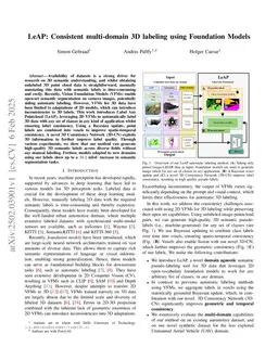 LeAP: Consistent multi-domain 3D labeling using Foundation Models