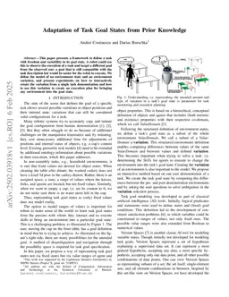 Adaptation of Task Goal States from Prior Knowledge