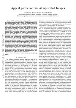 Appeal prediction for AI up-scaled Images