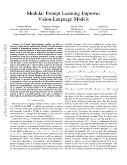 Modular Prompt Learning Improves Vision-Language Models