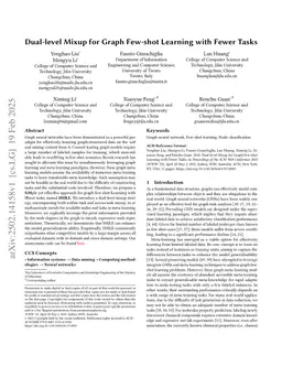Dual-level Mixup for Graph Few-shot Learning with Fewer Tasks