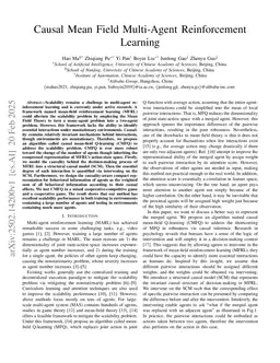 Causal Mean Field Multi-Agent Reinforcement Learning