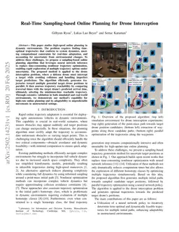 Real-Time Sampling-based Online Planning for Drone Interception
