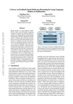 A Survey on Feedback-based Multi-step Reasoning for Large Language Models on Mathematics