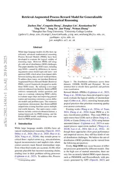 Retrieval-Augmented Process Reward Model for Generalizable Mathematical Reasoning