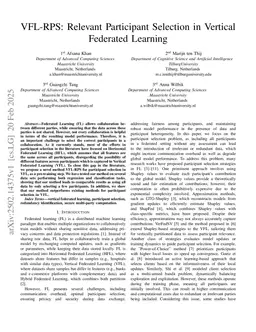 VFL-RPS: Relevant Participant Selection in Vertical Federated Learning