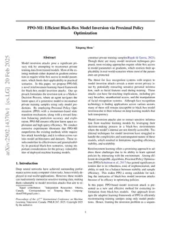 PPO-MI: Efficient Black-Box Model Inversion via Proximal Policy Optimization