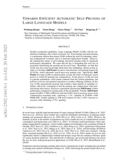 Towards Efficient Automatic Self-Pruning of Large Language Models