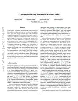Exploiting Deblurring Networks for Radiance Fields
