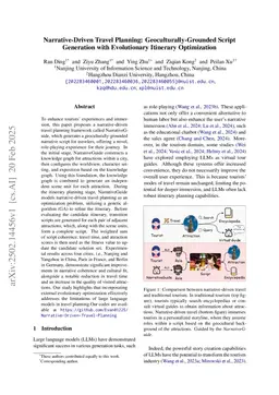 Narrative-Driven Travel Planning: Geoculturally-Grounded Script Generation with Evolutionary Itinerary Optimization