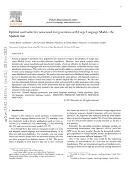 Optimal word order for non-causal text generation with Large Language Models: the Spanish case
