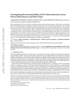 Investigating the Generalizability of ECG Noise Detection Across Diverse Data Sources and Noise Types