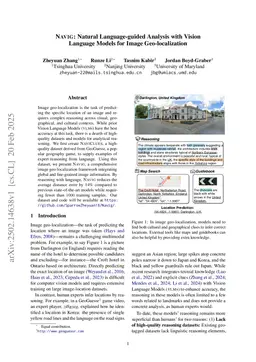 NAVIG: Natural Language-guided Analysis with Vision Language Models for Image Geo-localization