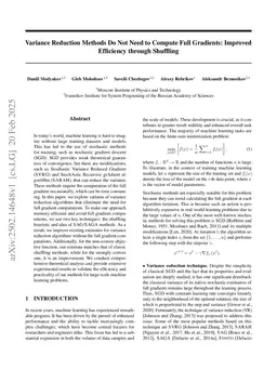 Variance Reduction Methods Do Not Need to Compute Full Gradients: Improved Efficiency through Shuffling