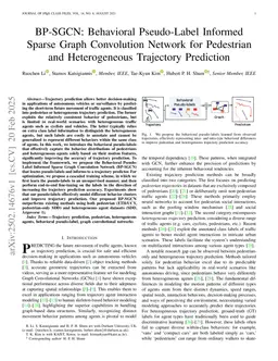 BP-SGCN: Behavioral Pseudo-Label Informed Sparse Graph Convolution Network for Pedestrian and Heterogeneous Trajectory Prediction
