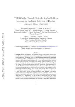 TRUSWorthy: Toward Clinically Applicable Deep Learning for Confident Detection of Prostate Cancer in Micro-Ultrasound