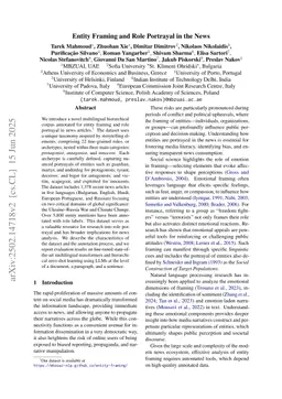 Entity Framing and Role Portrayal in the News