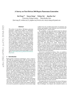 A Survey on Text-Driven 360-Degree Panorama Generation