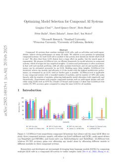 Optimizing Model Selection for Compound AI Systems