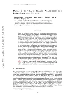 Dynamic Low-Rank Sparse Adaptation for Large Language Models