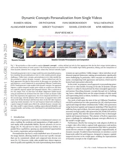 Dynamic Concepts Personalization from Single Videos