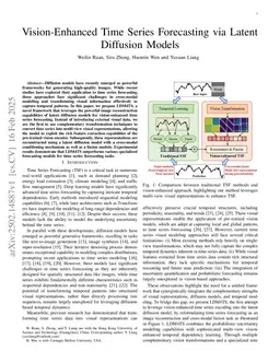 Vision-Enhanced Time Series Forecasting via Latent Diffusion Models