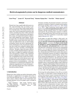 Retrieval-augmented systems can be dangerous medical communicators