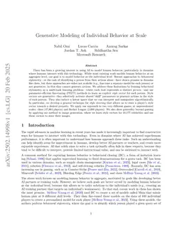 Generative Modeling of Individual Behavior at Scale