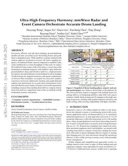 Ultra-High-Frequency Harmony: mmWave Radar and Event Camera Orchestrate Accurate Drone Landing