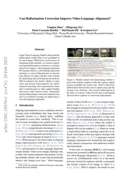 Can Hallucination Correction Improve Video-Language Alignment?