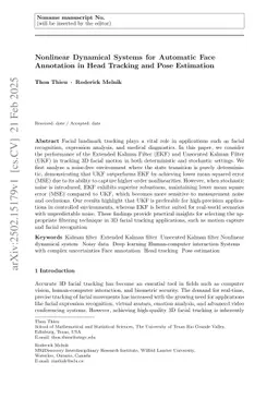 Nonlinear Dynamical Systems for Automatic Face Annotation in Head Tracking and Pose Estimation