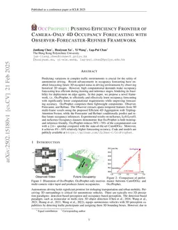 OccProphet: Pushing Efficiency Frontier of Camera-Only 4D Occupancy Forecasting with Observer-Forecaster-Refiner Framework