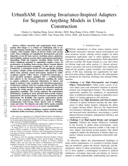 UrbanSAM: Learning Invariance-Inspired Adapters for Segment Anything Models in Urban Construction