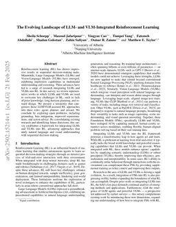The Evolving Landscape of LLM- and VLM-Integrated Reinforcement Learning