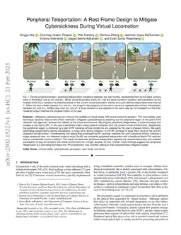 Peripheral Teleportation: A Rest Frame Design to Mitigate Cybersickness During Virtual Locomotion