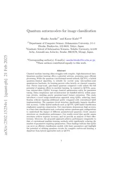 Quantum autoencoders for image classification