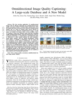 Omnidirectional Image Quality Captioning: A Large-scale Database and A New Model