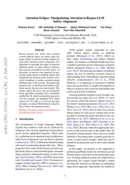 Attention Eclipse: Manipulating Attention to Bypass LLM Safety-Alignment