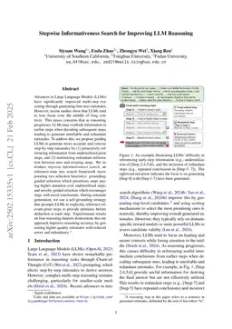 Stepwise Informativeness Search for Efficient and Effective LLM Reasoning