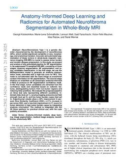 Anatomy-Informed Deep Learning and Radiomics for Automated Neurofibroma Segmentation in Whole-Body MRI