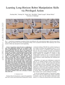 Learning Long-Horizon Robot Manipulation Skills via Privileged Action