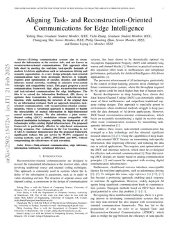 Aligning Task- and Reconstruction-Oriented Communications for Edge Intelligence