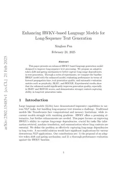 Enhancing RWKV-based Language Models for Long-Sequence Text Generation
