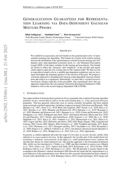 Generalization Guarantees for Representation Learning via Data-Dependent Gaussian Mixture Priors