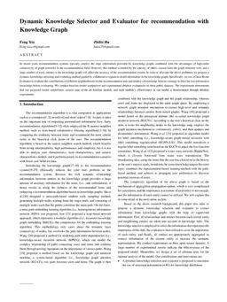 Dynamic Knowledge Selector and Evaluator for recommendation with Knowledge Graph