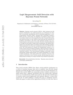 Logit Disagreement: OoD Detection with Bayesian Neural Networks